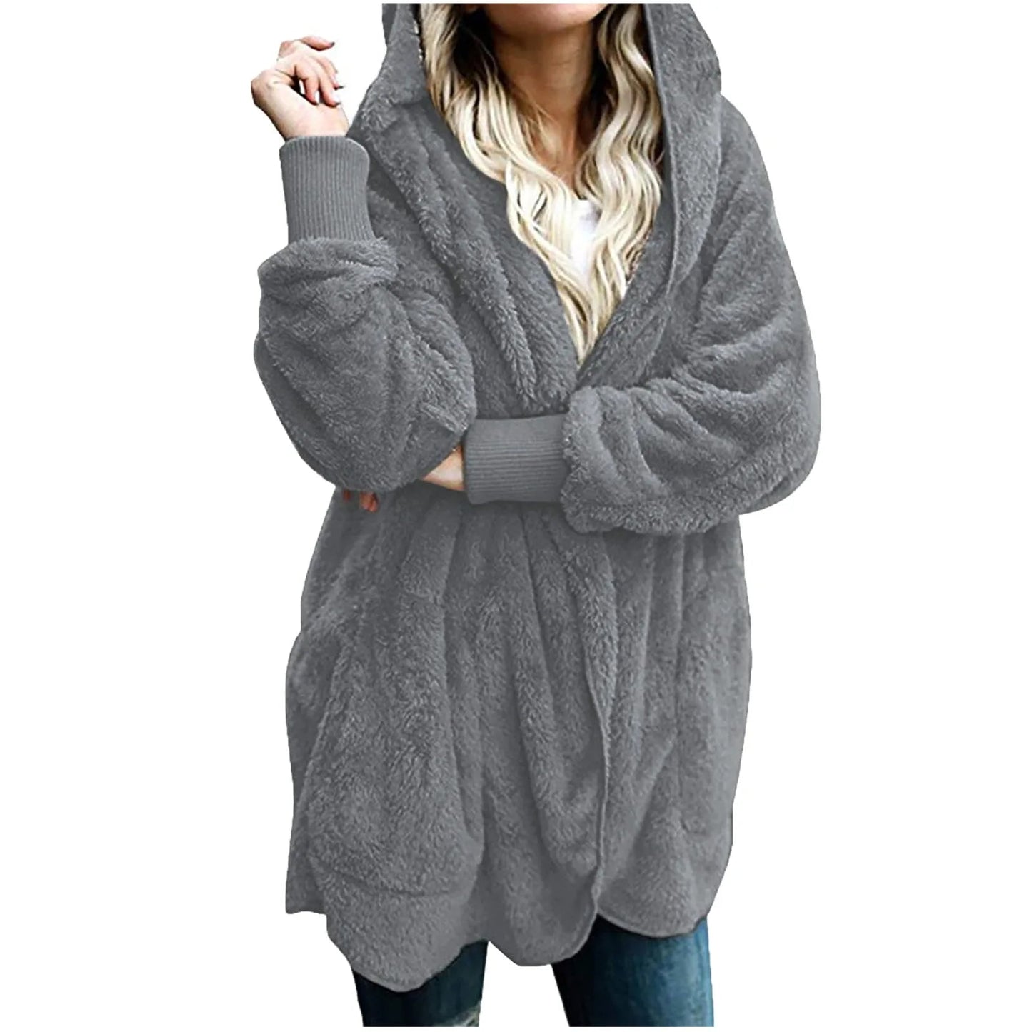 Plush Velvet Plus Size Winter Coat – Luxurious & Warm