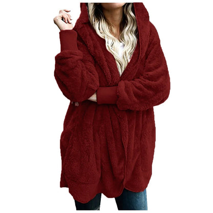Plush Velvet Plus Size Winter Coat – Luxurious & Warm