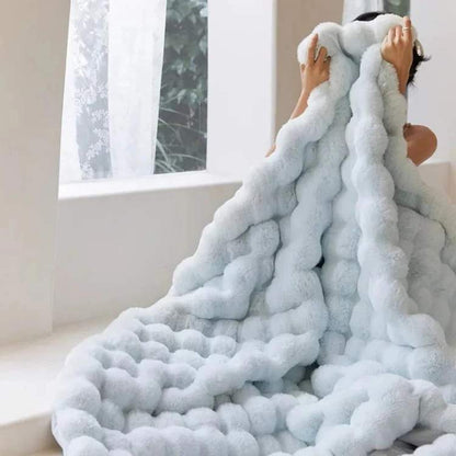 PlushHaven Faux Fur Weighted Blanket