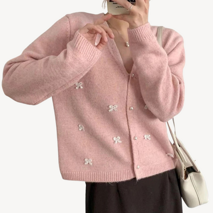 Women’s Embroidered Bow Cardigan