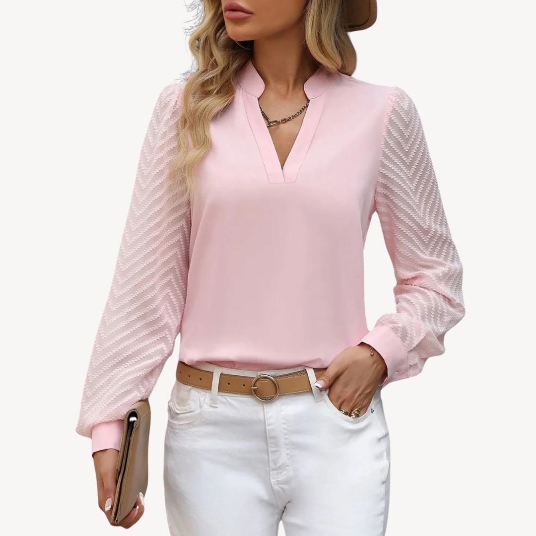 Women's Polyester Long Sleeve Blouse