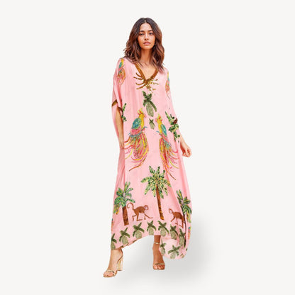 Women's Silk Kaftan Dress
