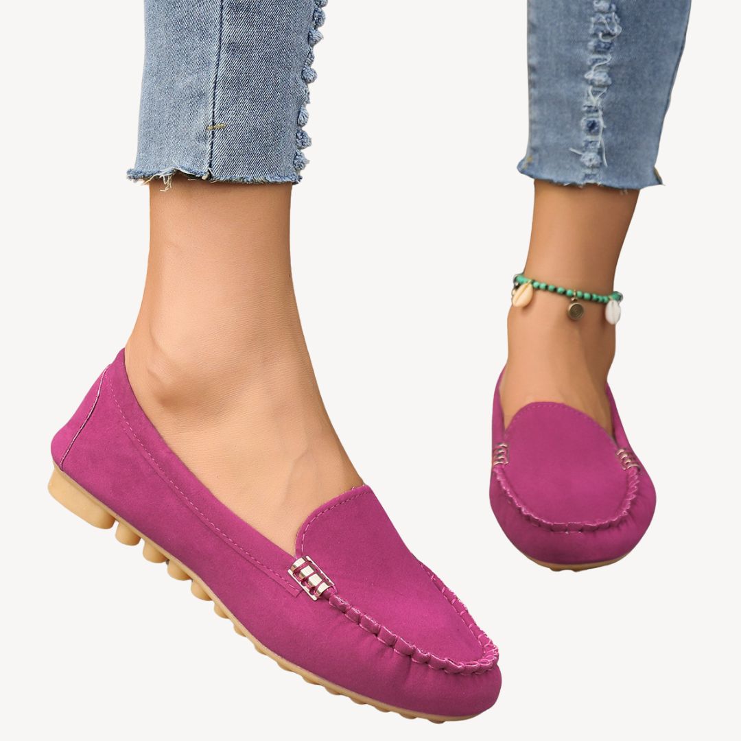 Women's Leather Orthopedic Slip-On Flats