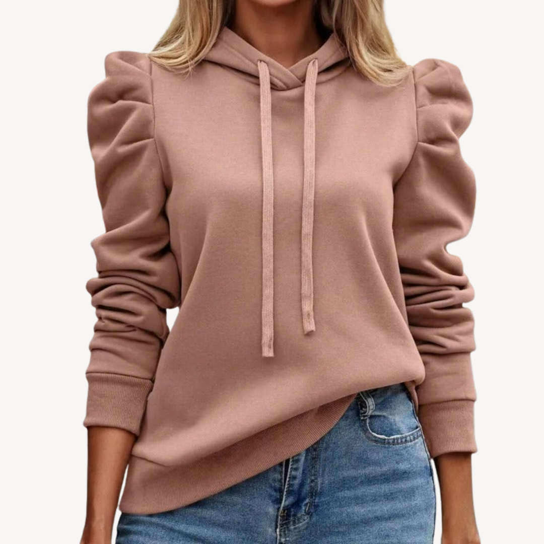 Puff Sleeve Hoodie for Women