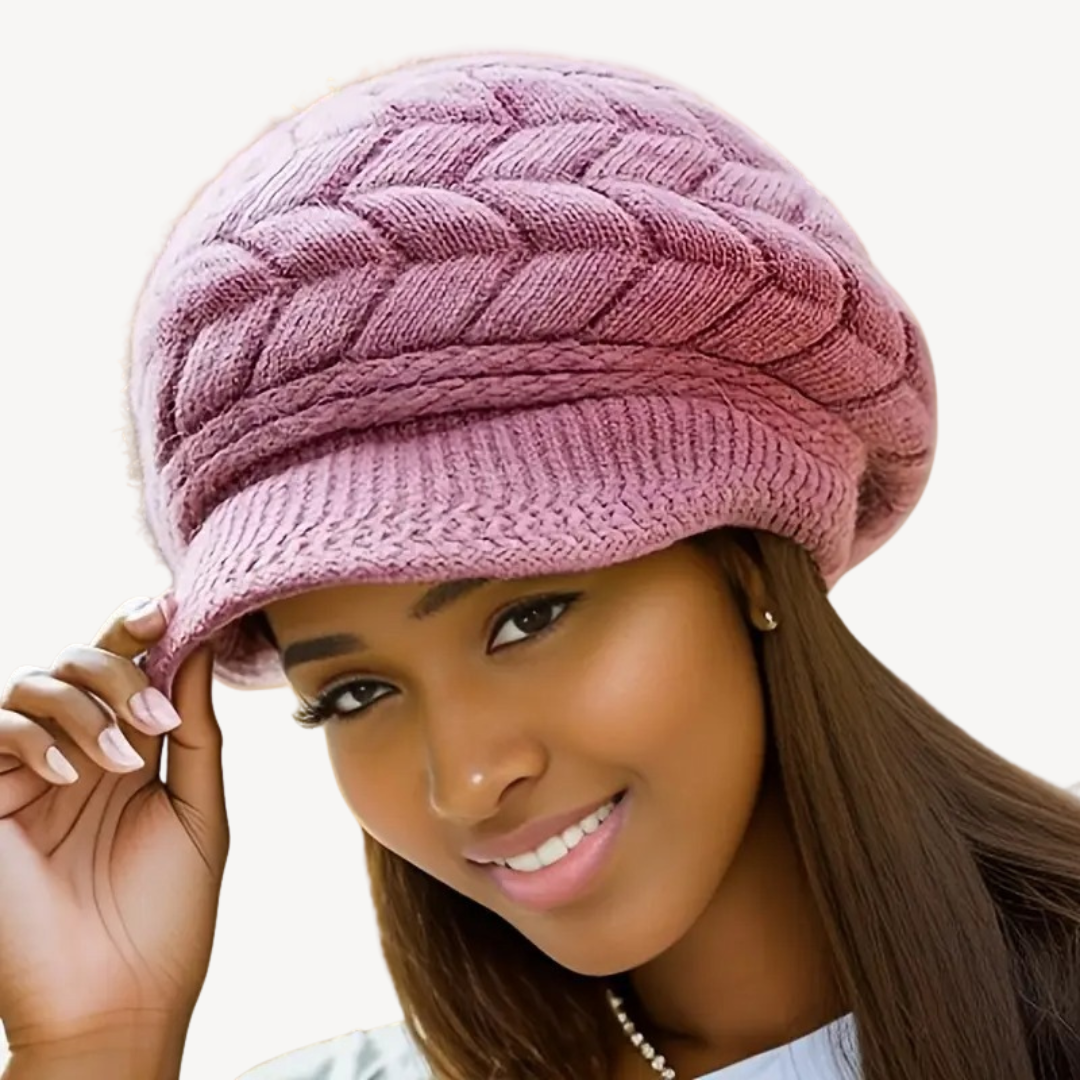 Knitted Baker Boy Hat for Women