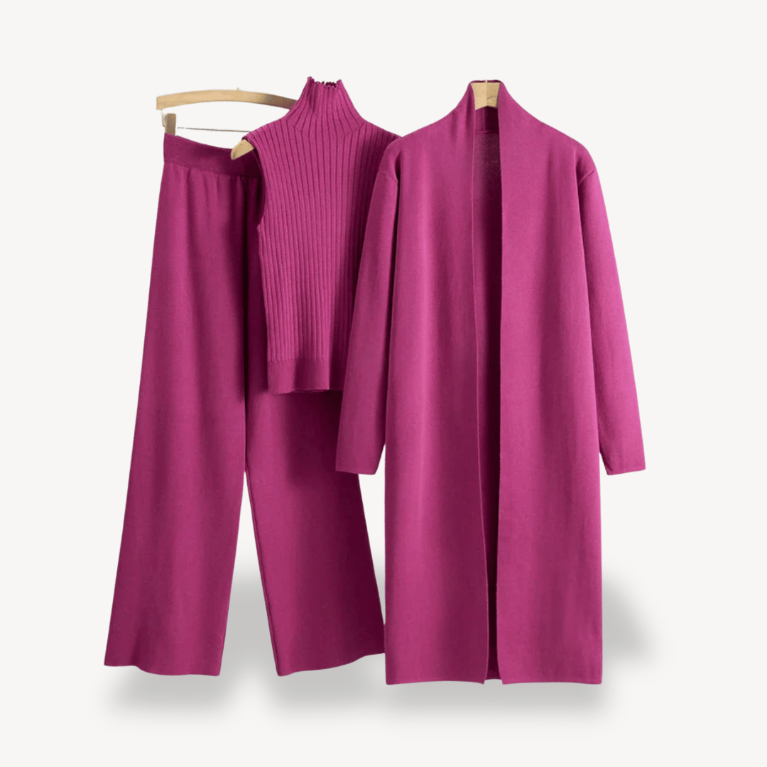 Women's 3-Piece Set – Sweater, Pants & Coat