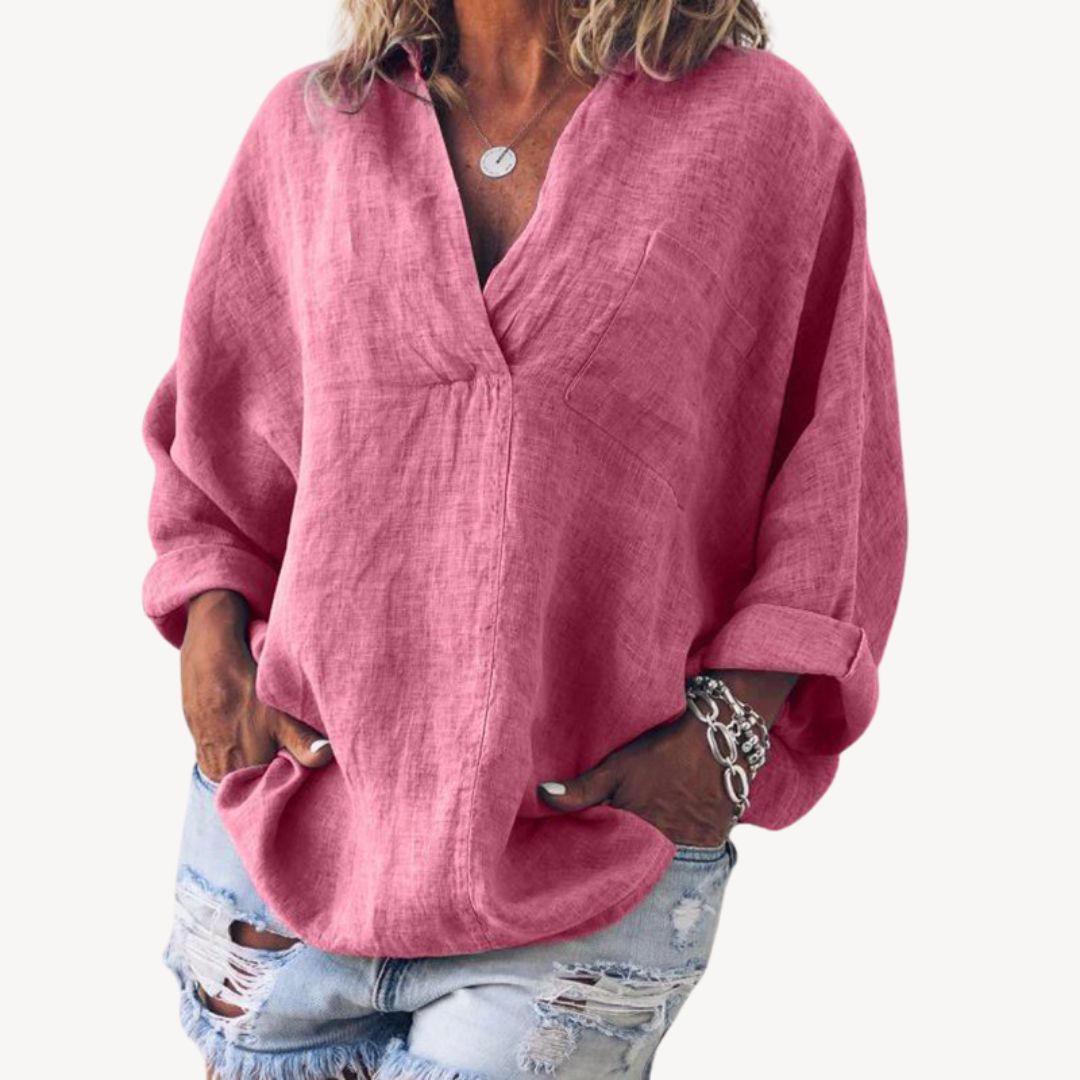 Relaxed Fit Cotton Women Blouse