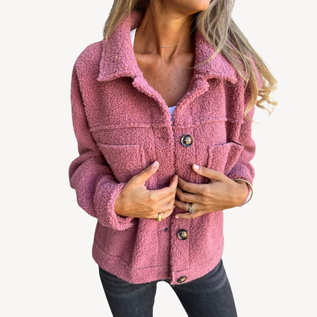 Women's Teddy Fleece Button Jacket
