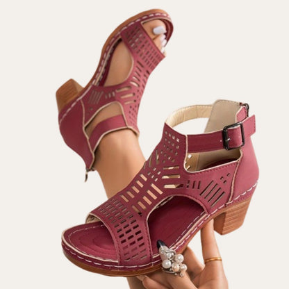 Women's Wedge Sandals with Cutouts