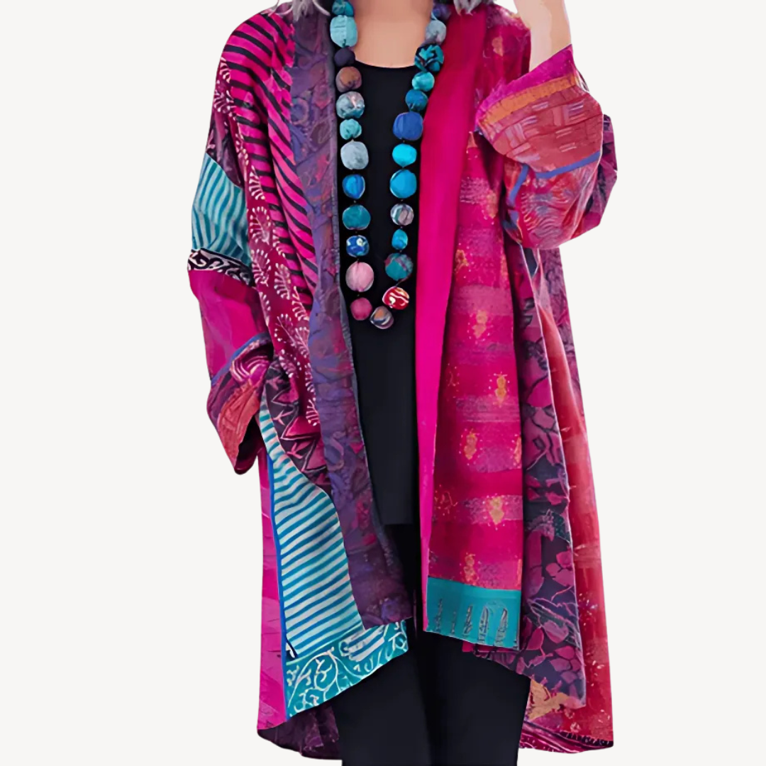 Patterned Kimono Cardigan for Women