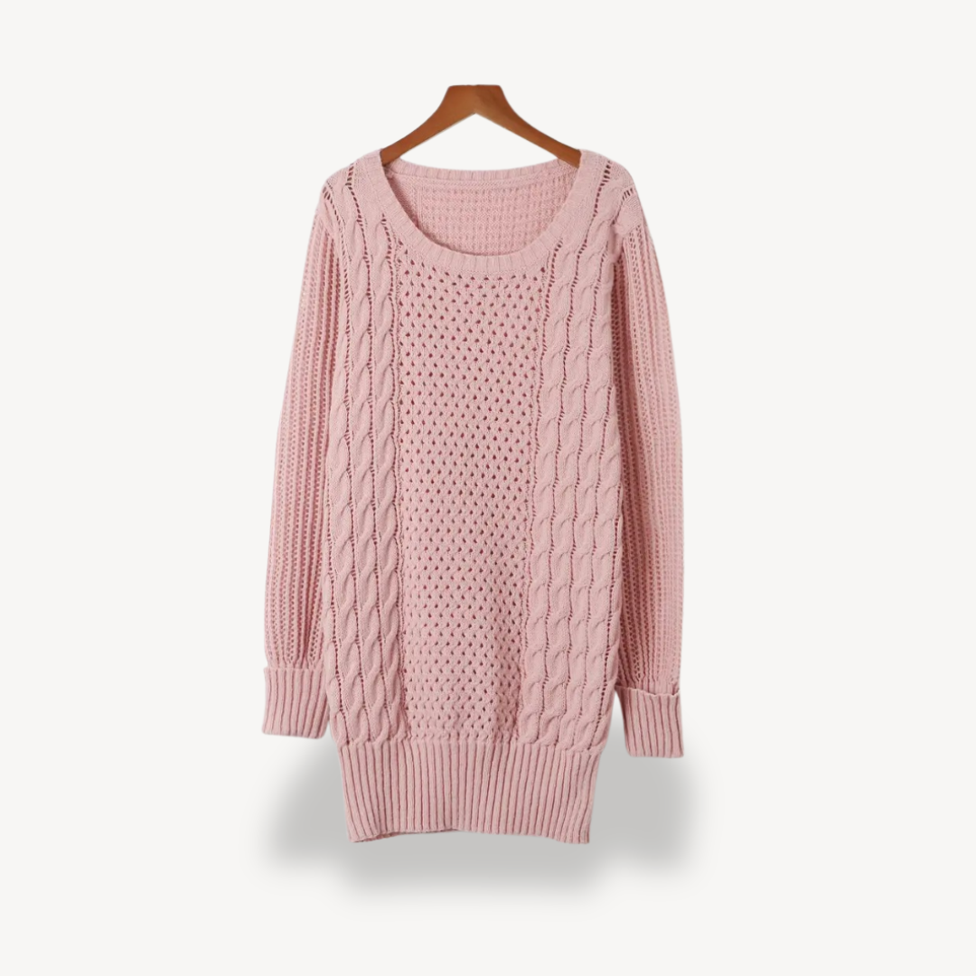Cable Knit Sweater Dress for Women