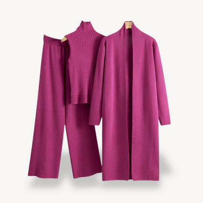 Women’s Ribbed Knit 3-Piece Set
