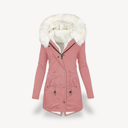 Women's Faux Fur Hooded Parka Jacket
