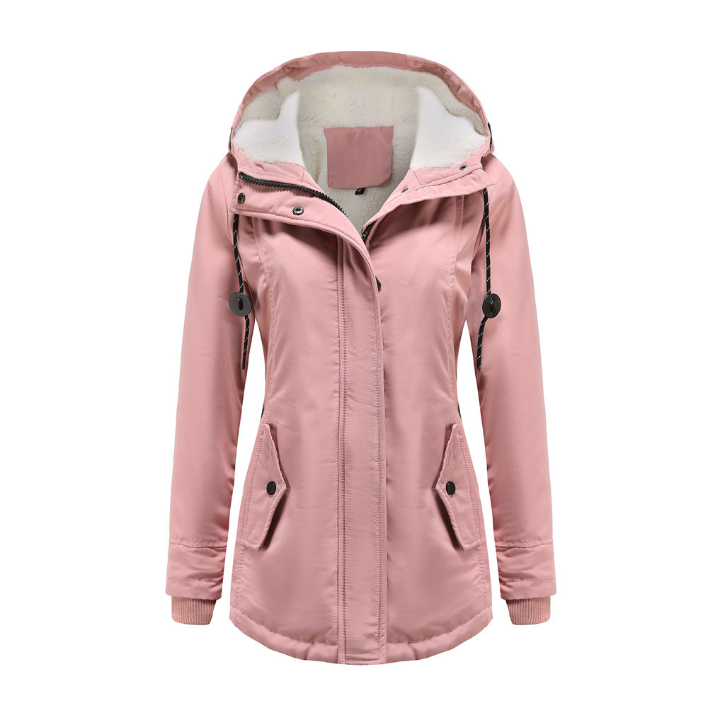 Warm Women's Fleece Hooded Winter Coat