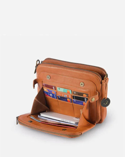 PremierSatchel Leather Crossbody Shoulder Bag