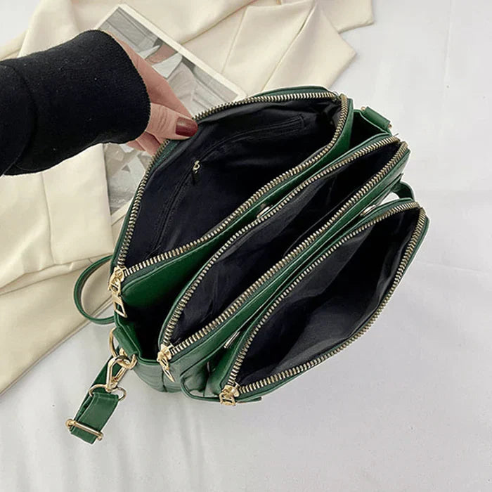 PremierSatchel Leather Crossbody Shoulder Bag