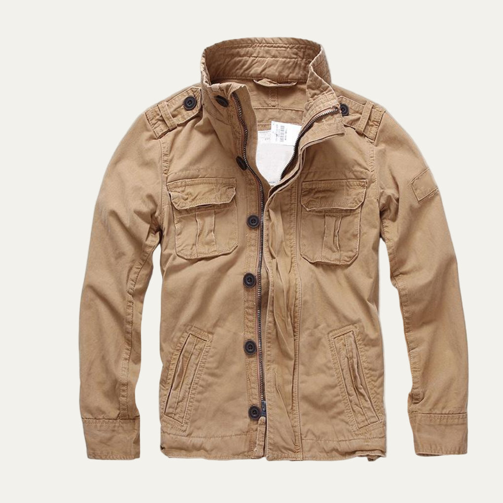 Men’s Oversized Thick Denim Military Jacket