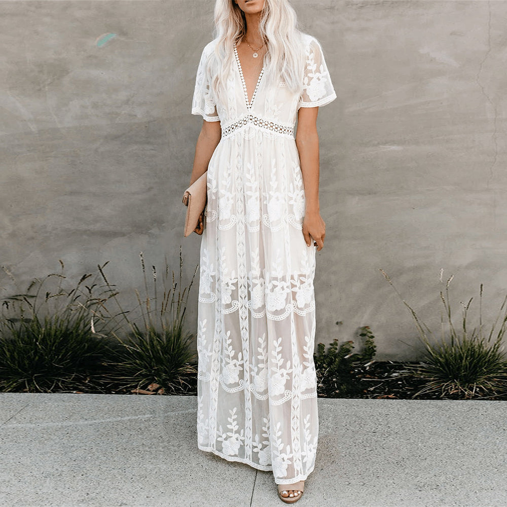 Beautiful and Cozy Long Maxi Dress - BritishElegance