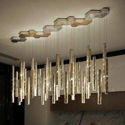 Elegant Long Crystal Pendant Light - BritishElegance