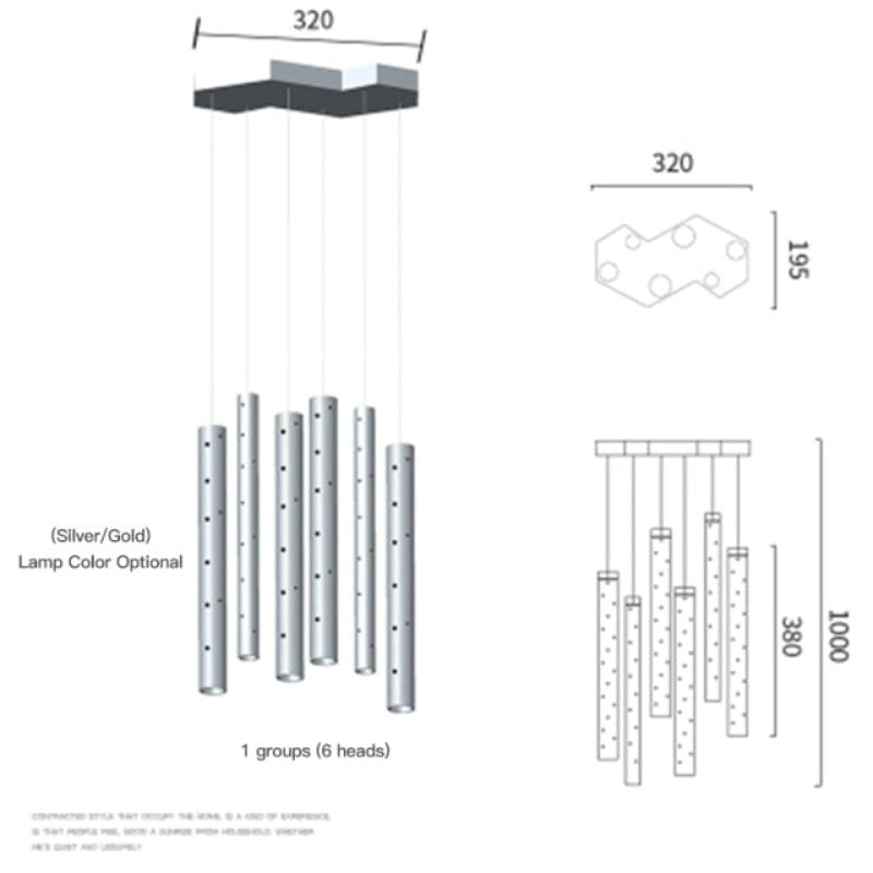 Elegant Long Crystal Pendant Light