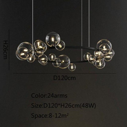 Elegant Black Crystal Chandelier Light Fixture