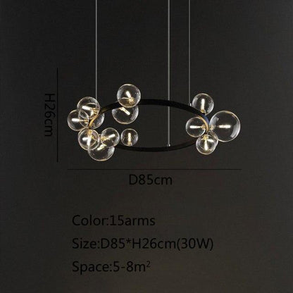 Elegant Black Crystal Chandelier Light Fixture