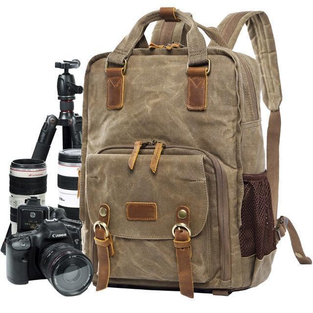 Waterproof Canvas Travel Camera Bag - BritishElegance