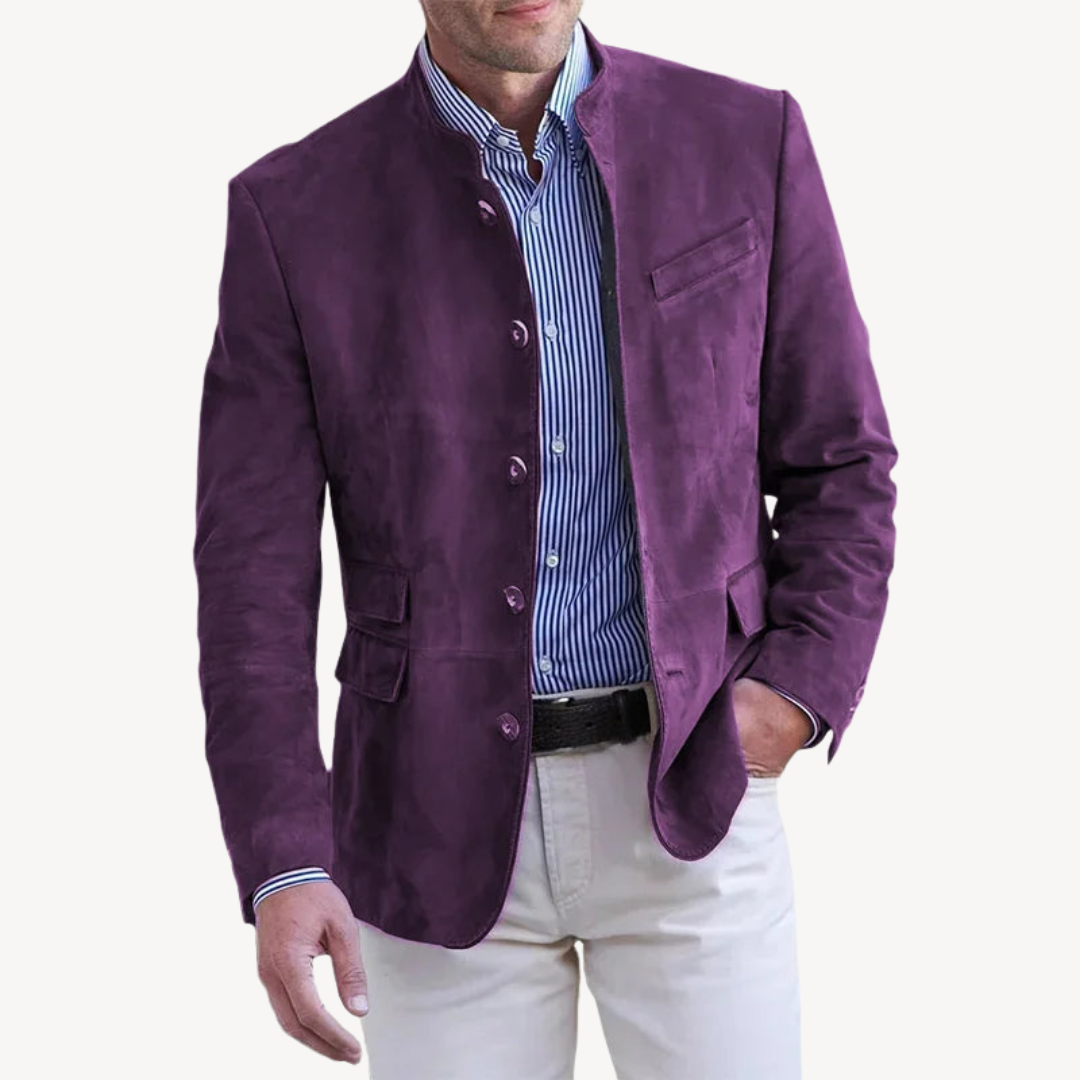 Men's Casual Button Blazer Jacket