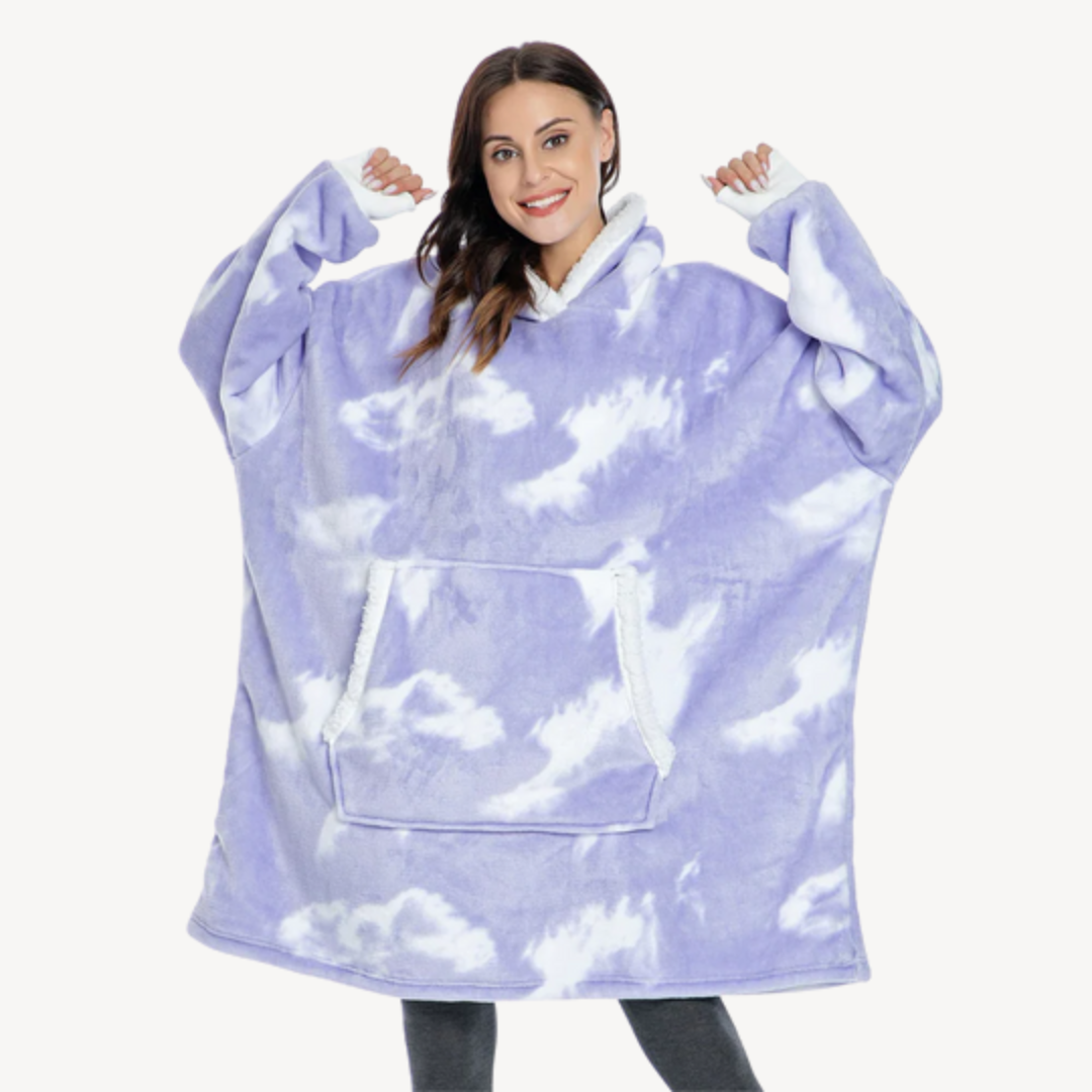 Oversized Tie-Dye Hoodie Blanket