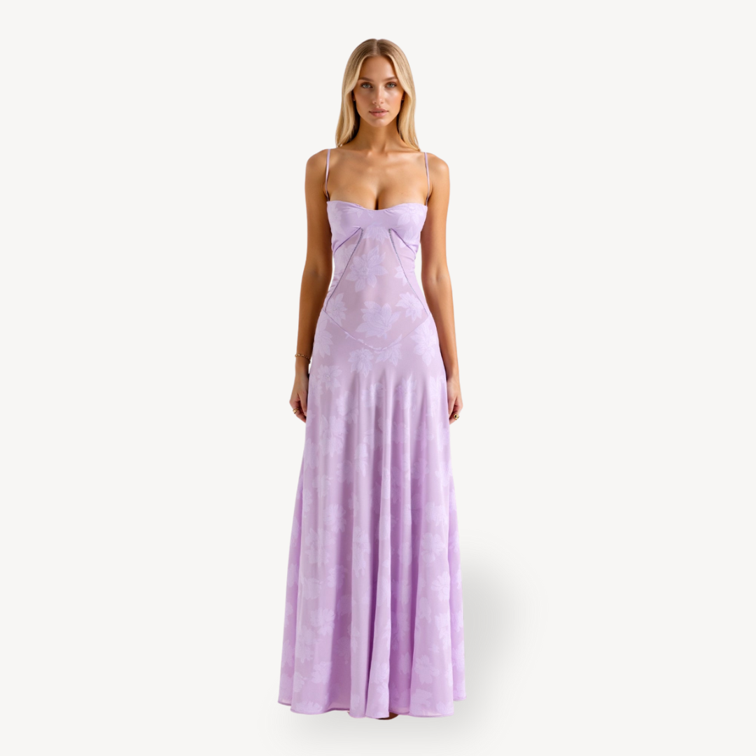 Women's Floral Lace Maxi Dress