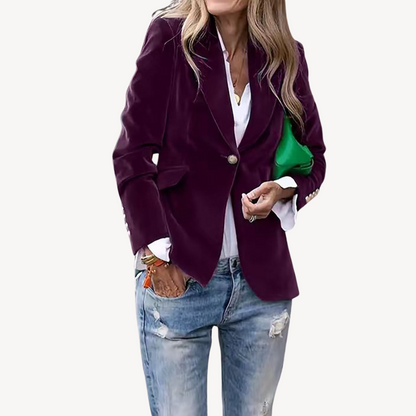 Women's Fashion Velvet Blazer