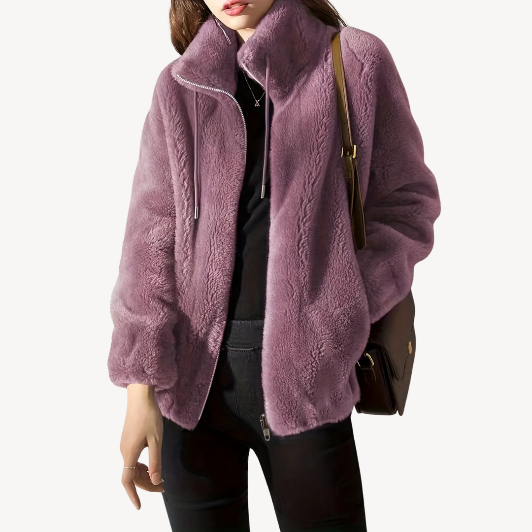 Women’s Faux Fur Zip-Up Jacket