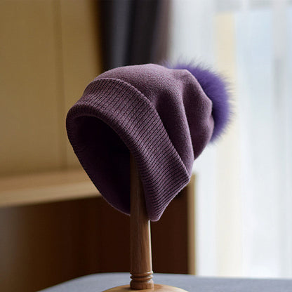 Isla Ribbed Pom-Pom Beanie | Close Fit Beanie