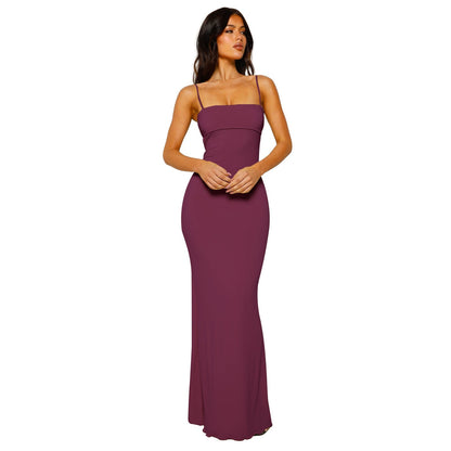Alessia – Women’s Backless Bodycon Maxi Dress