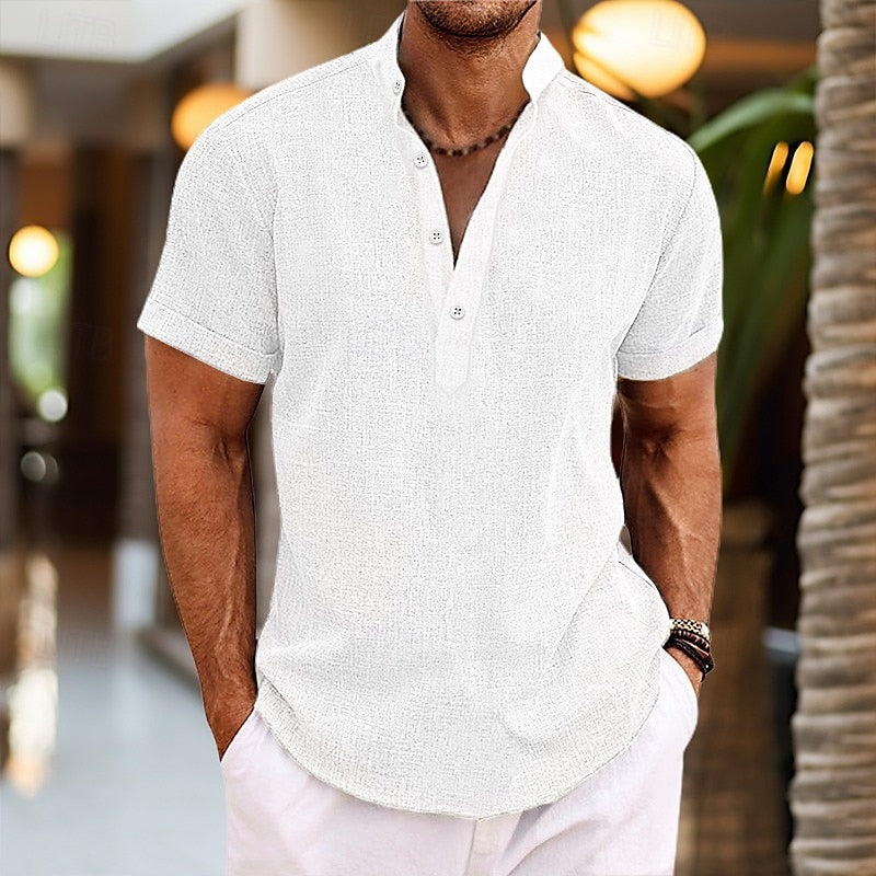 Slim Fit Casual Short Sleeve Mens Shirt