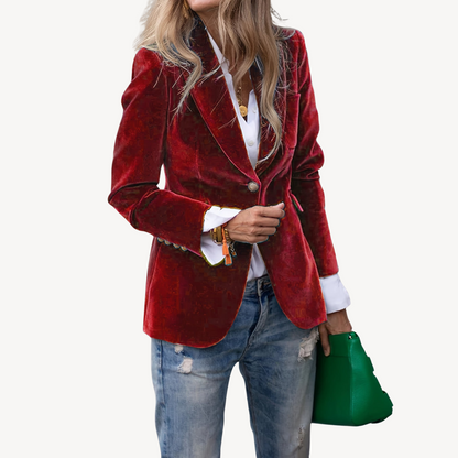 Women's Fashion Velvet Blazer