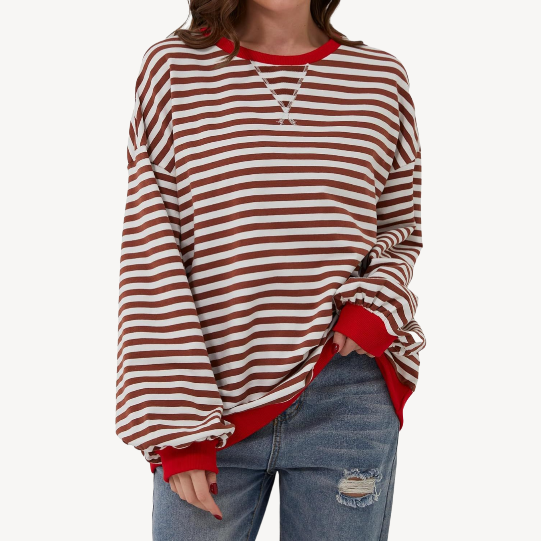 Women's Striped Long Sleeve Top