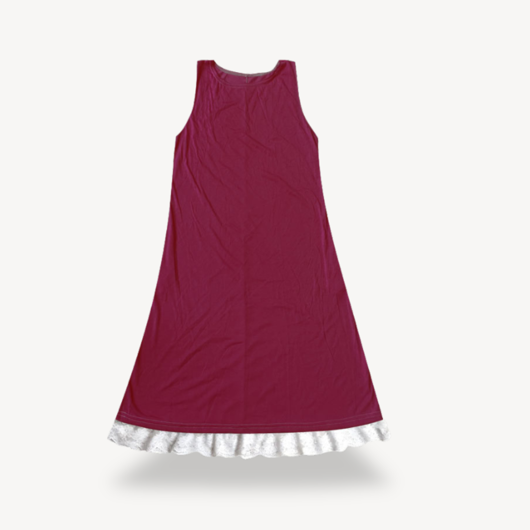 Women's Cotton Lace Hem Dress