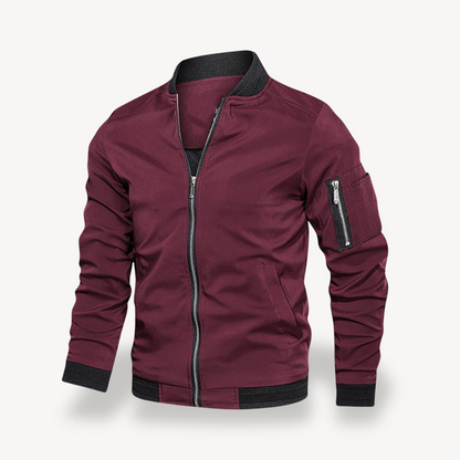 Men’s Zipper Closure Bomber Jacket