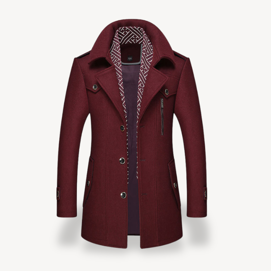 Men's Peacoat with Fleece Lining
