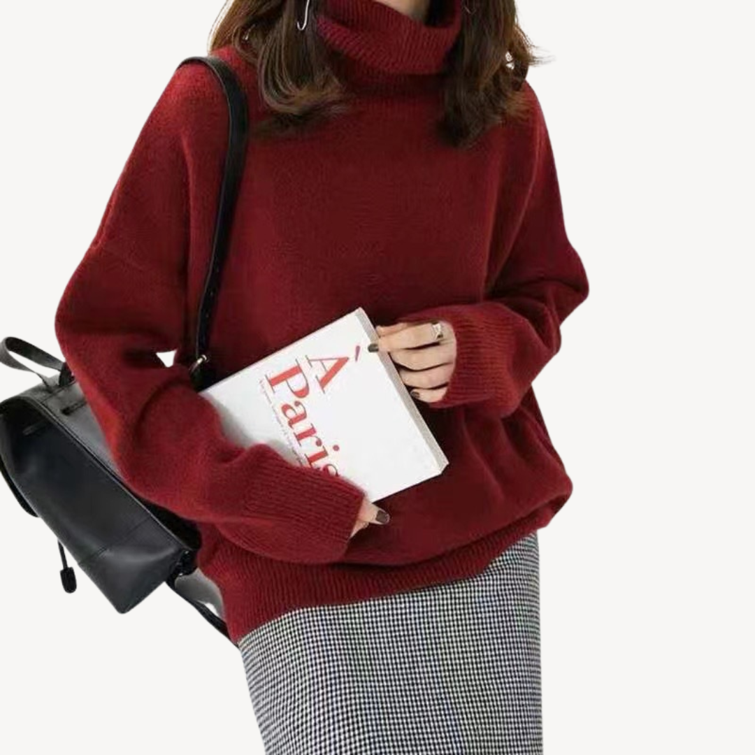 Women’s Soft Knit Fabric Turtleneck Sweater