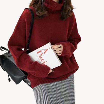 Women’s Soft Knit Fabric Turtleneck Sweater