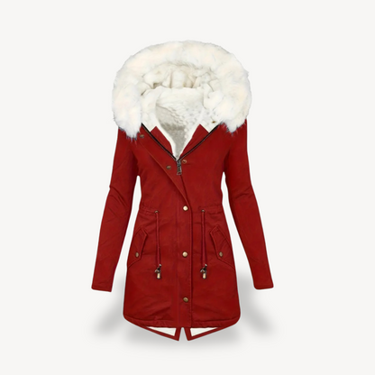 Women's Faux Fur Hooded Parka Jacket