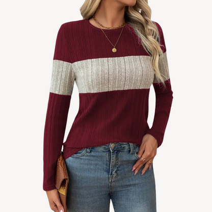 Striped Long Sleeve Top for Women