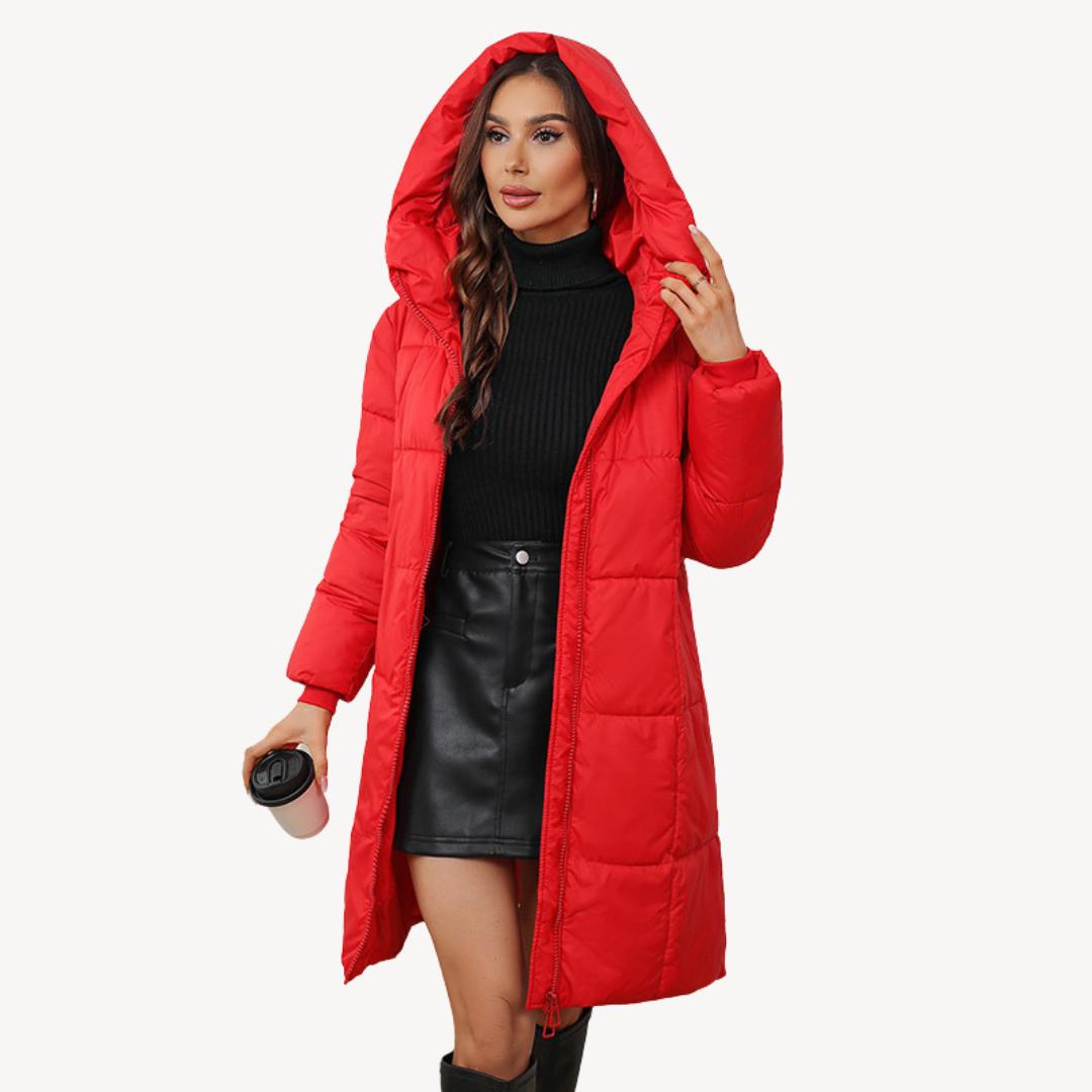 Puffer Coat with Hood for Women