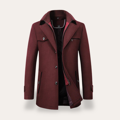 Men's Coat – Winter Jacket with Stand Collar