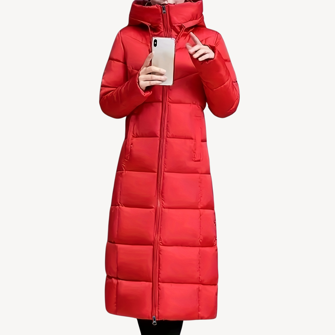 Women’s Long Puffer Coat with Hood