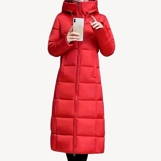 Women’s Long Puffer Coat with Hood