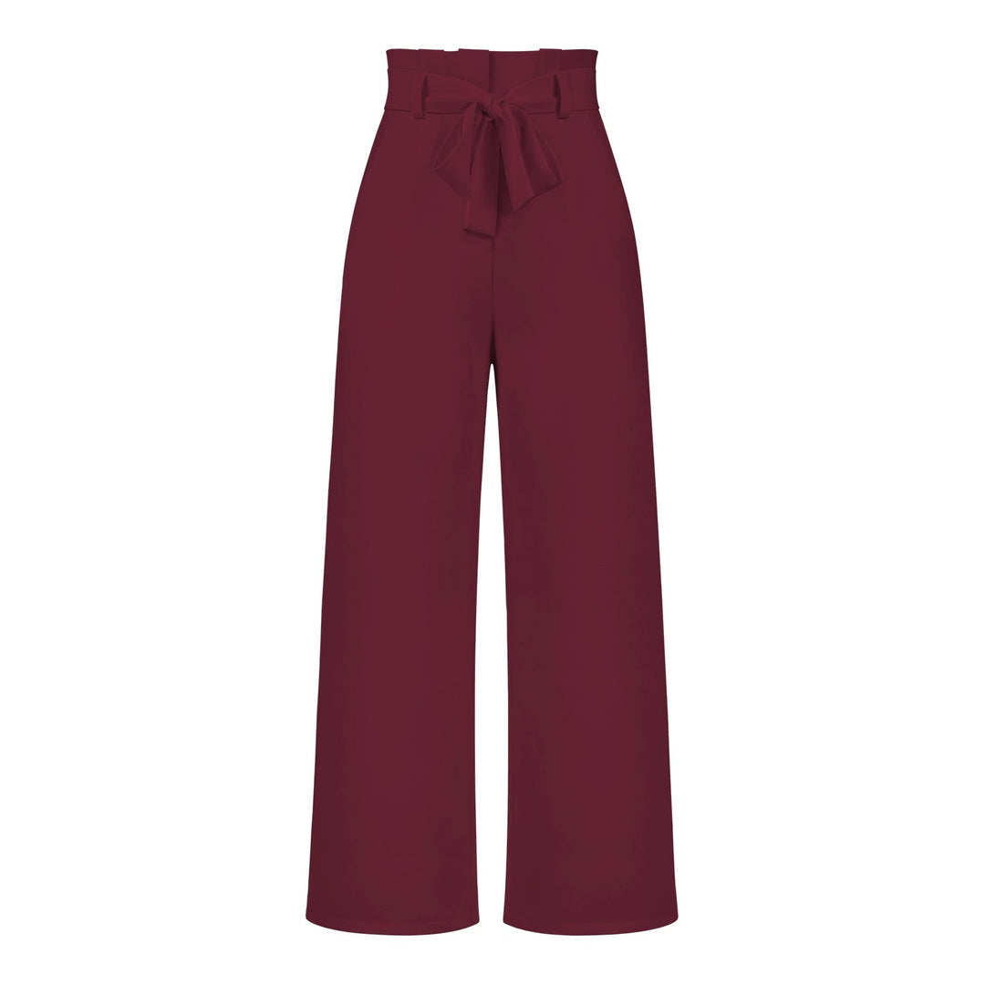 Tie Waist High-Waisted Trousers for women