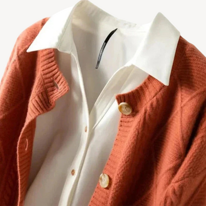 Button-Front Knit Cardigan for Women